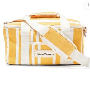 Business & Pleasure Yellow Striped Cooler Bag
